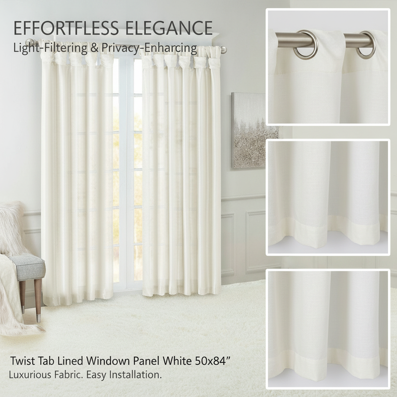 1PCS White Polyester Twist Tab - Privacy Filter 2Pack recension och pris
