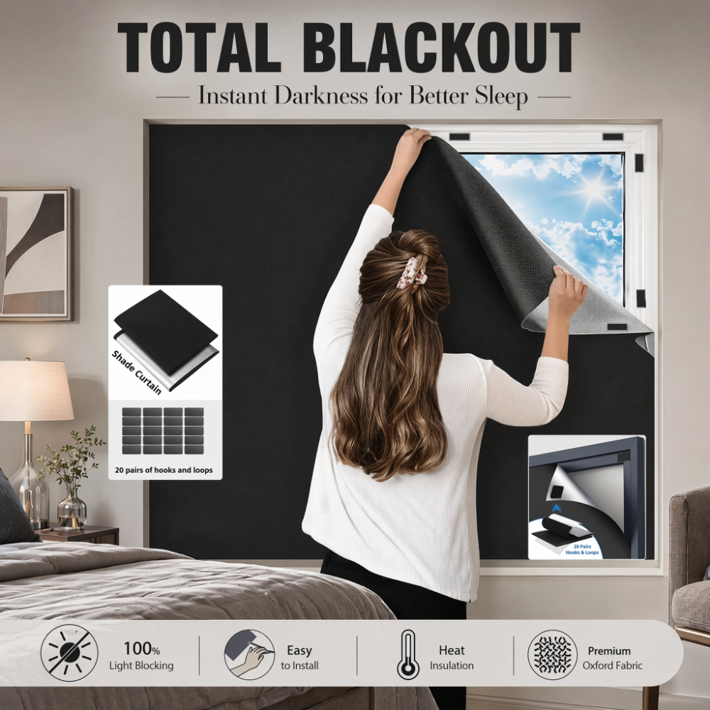 100% Blackout Curtain Darkest  - Privacy Screen Protector recension och pris