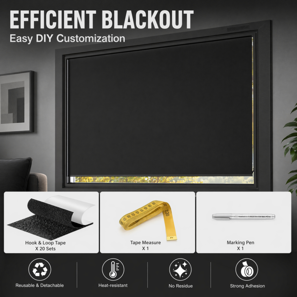 100% Blackout Curtain Darkest  - Privacy Screen Protector recension och pris