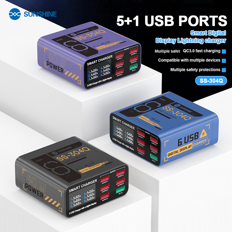 SUSNHINE SS-304Q 6-port Usb Di - Screen Protector Cutter recension och pris
