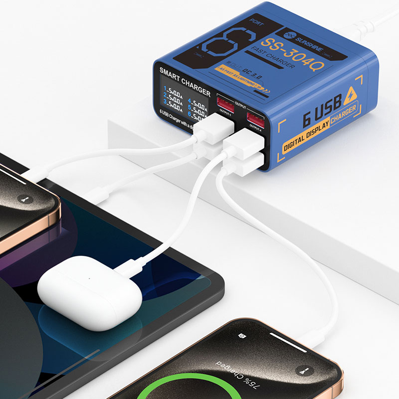 SUSNHINE SS-304Q 6-port Usb Di - Screen Protector Cutter recension och pris