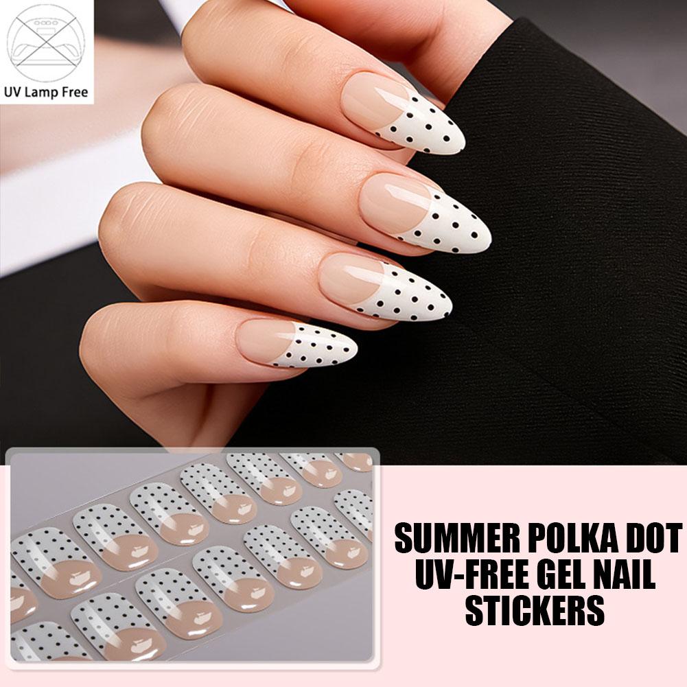 Polka Dot Gel Nail Strips Full - Full Cover Adhesive recension och pris