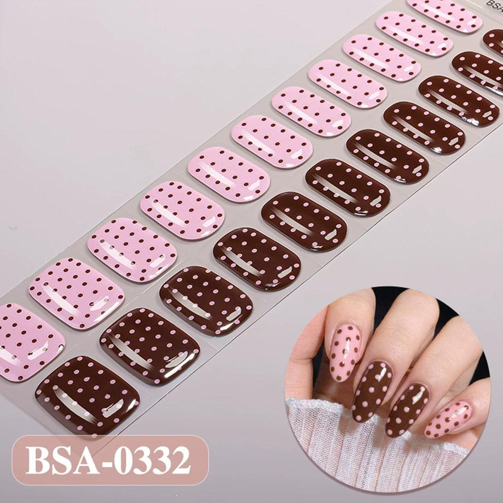 Polka Dot Gel Nail Strips Full - Full Cover Adhesive recension och pris