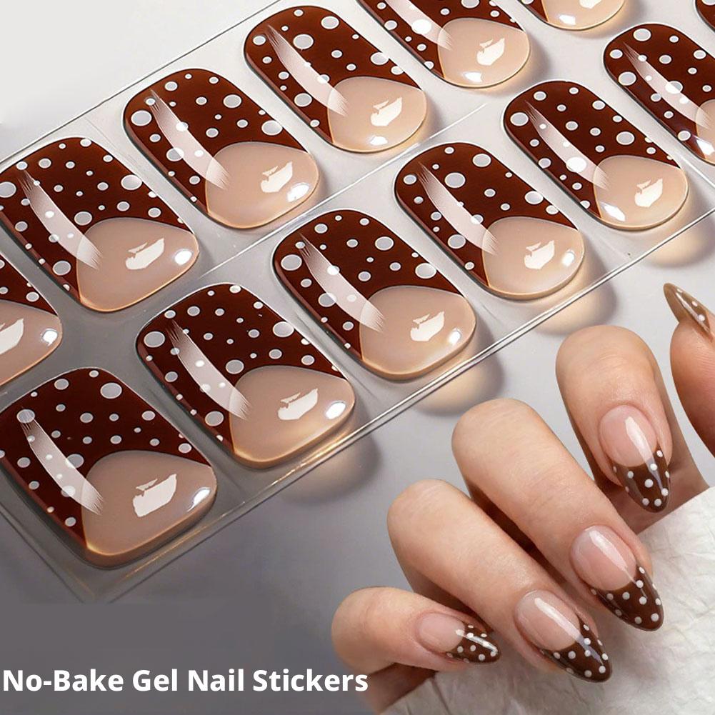 Polka Dot Gel Nail Strips Full - Full Cover Adhesive recension och pris
